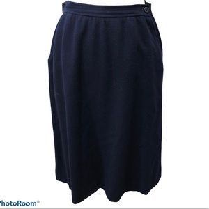 F.S.A. Navy blue wool blend pencil skirt Size 12